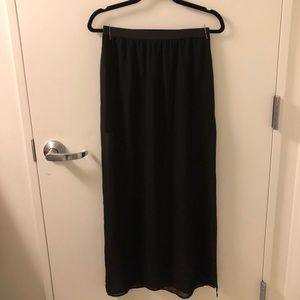 Black Sheer Maxi Skirt